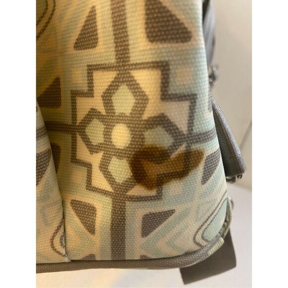 Petunia Pickle Bottom large backpack bag gray blue‎ 17x15\